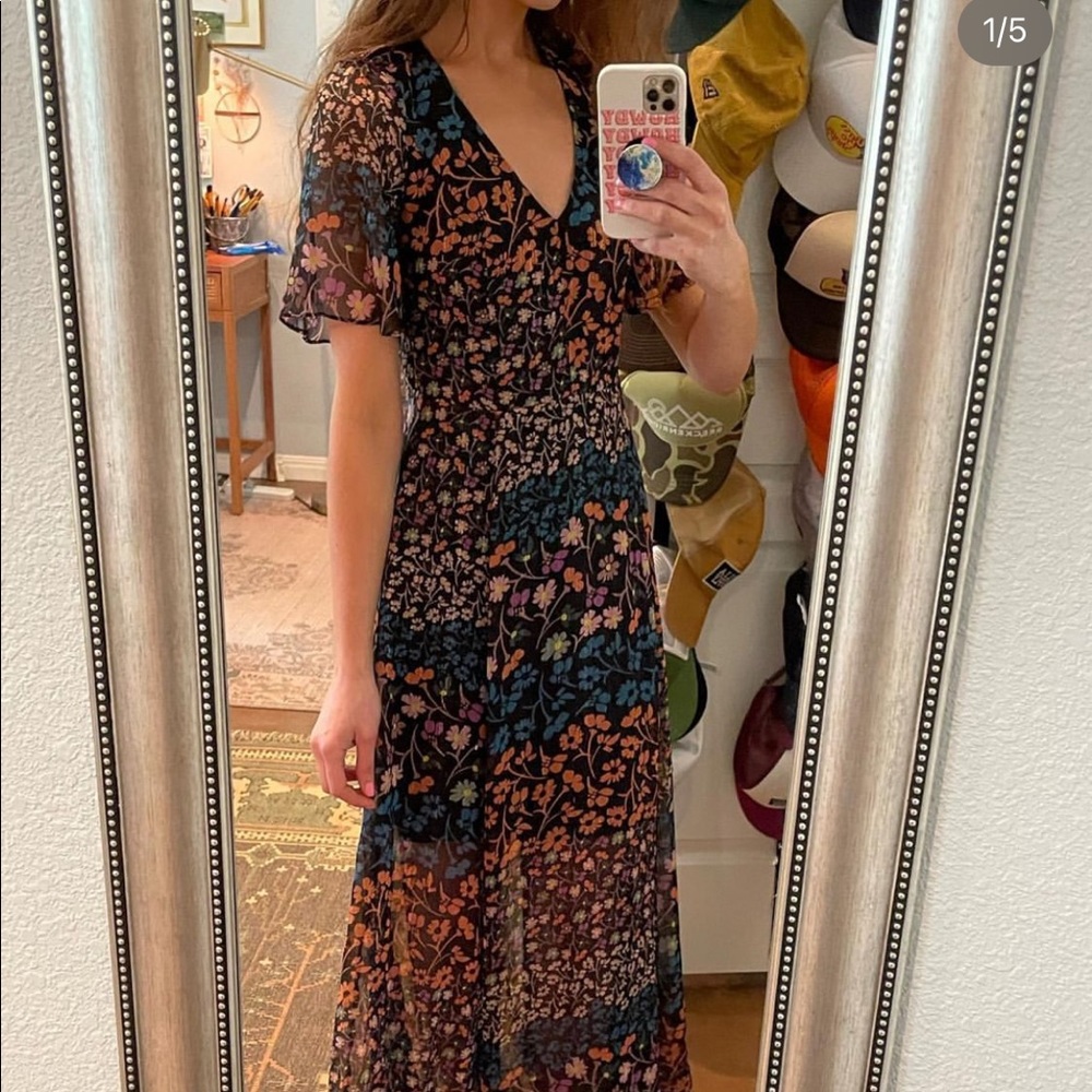 BCBG backless maxi dress